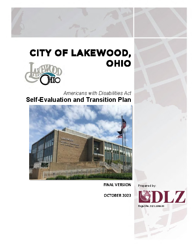 Cover of the Lakewood ADA Transition Plan