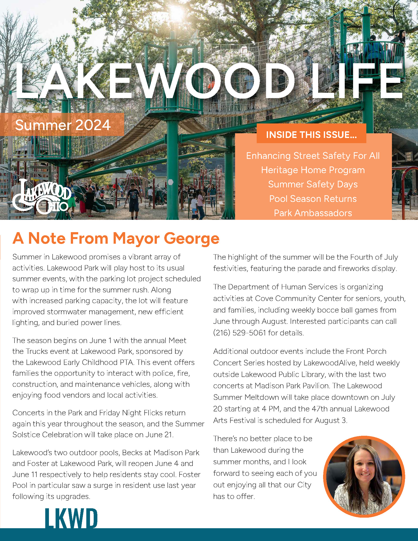 Cover page of Lakewood Life Summer 2024 issue.